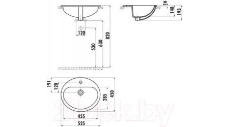 Умывальник Creavit TP 45 TP225-00CB00E-0000