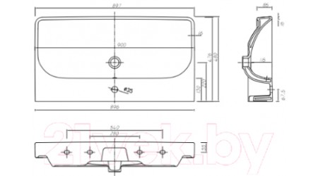 Умывальник Kolo Traffic L91190000 (90x48)
