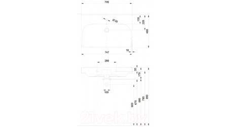 Умывальник Kolo Traffic L91175000 (75x48)