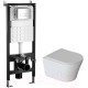 Унитаз подвесной с инсталляцией Wave Trend / 553969 (с кнопкой смыва)