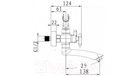 Смеситель Kaiser Trio 57122-1 