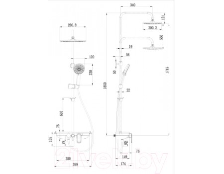 Душевая система LEMARK Tropic LM7012C