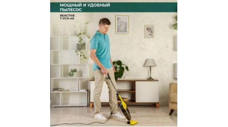 Вертикальный пылесос Timberk T-VCH-40 (желтый)