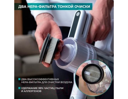 Вертикальный пылесос Timberk T-VCH-75 (белый)