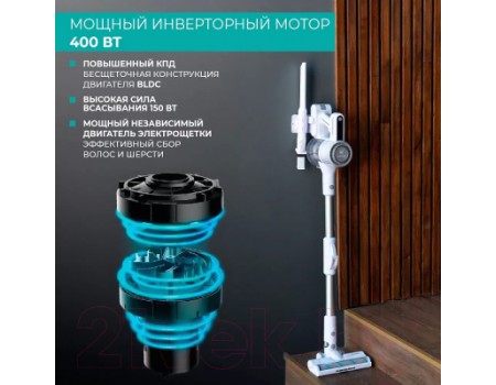 Вертикальный пылесос Timberk T-VCH-75 (белый)