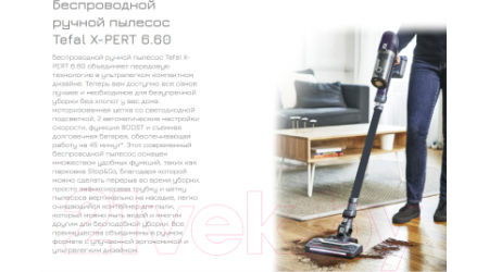 Вертикальный пылесос Tefal TY6838WO