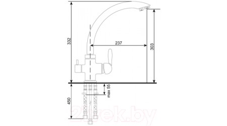 Смеситель Ulgran U-017 (302 песочный) 