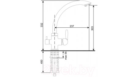 Смеситель Ulgran U-017 (310 серый) 