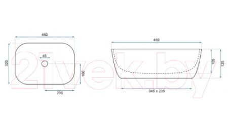 Умывальник REA Belinda U8702