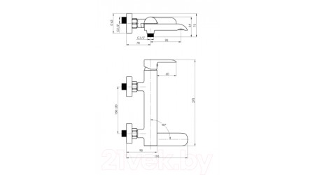 Смеситель Rubineta Ultra-10/K (BK) (SW) / U1KP68 