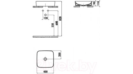 Умывальник Creavit Ultra 40 UL040-00CB00E-0000