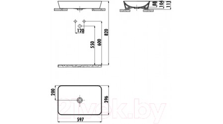 Умывальник Creavit Ultra 60 UL060-00CB00E-0000