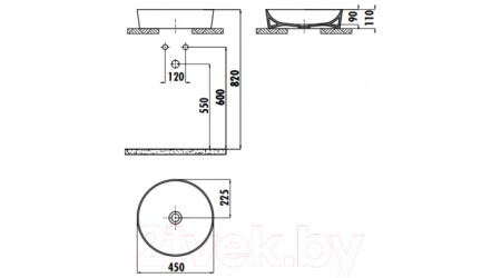 Умывальник Creavit Ultra 45 UL145-00CB00E-0000