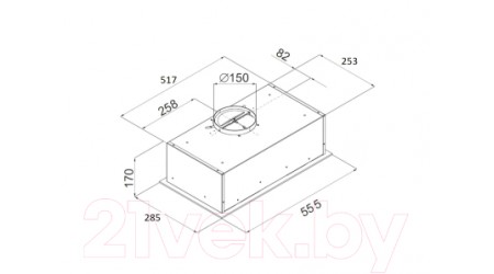 Вытяжка скрытая Ciarko Ultra 60 (белый)