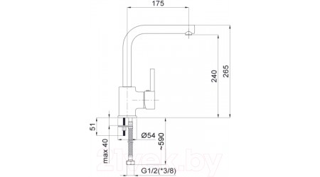 Смеситель Rubineta Ultra U-35 / U35008 