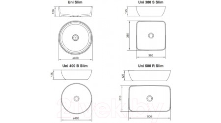 Умывальник Ravak Uni Slim 40 / XJX01140002