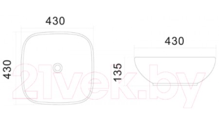 Умывальник AM.PM Universal C8FC0X043GWSQ