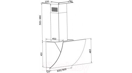 Вытяжка наклонная ZORG Universo 1200 60 S (черный)