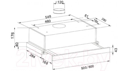 Вытяжка телескопическая Making Oasis Everywhere UV-60IG (F) 