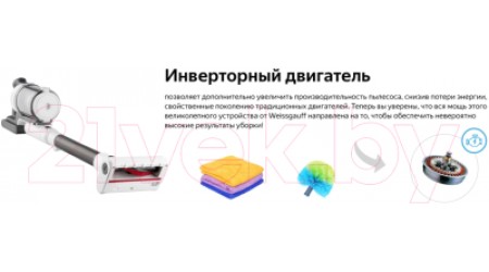 Вертикальный пылесос Weissgauff V20 BLDC Wash&Dry Dust Station