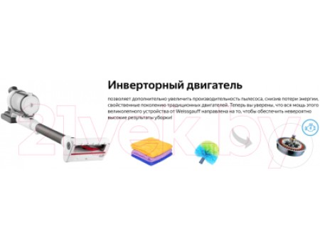 Вертикальный пылесос Weissgauff V20 BLDC Wash&Dry Dust Station