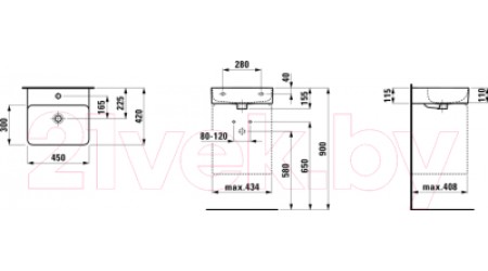 Умывальник Laufen Val 8152810001041