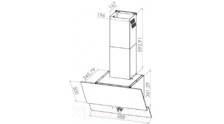 Вытяжка наклонная Schtoff Valencia 60 (серый)