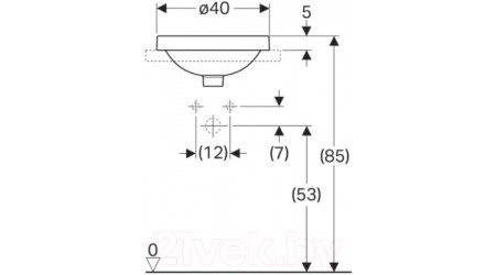 Умывальник Geberit VariForm 500.703.01.2