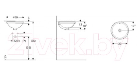 Умывальник Geberit VariForm 500.745.01.2