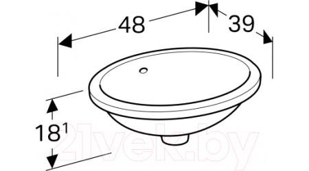 Умывальник Geberit VariForm 500.748.01.9
