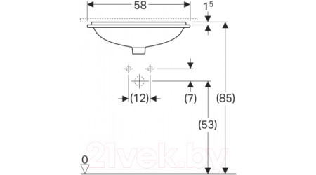 Умывальник Geberit VariForm 500.709.01.2