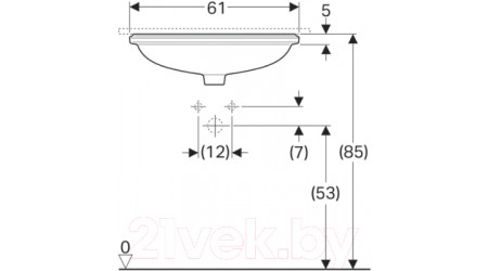 Умывальник Geberit VariForm 500.757.01.2