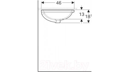 Умывальник Geberit VariForm 500.757.01.2