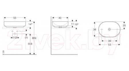 Умывальник Geberit VariForm 55x40 500.774.01.2