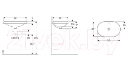Умывальник Geberit VariForm 500.730.01.2 