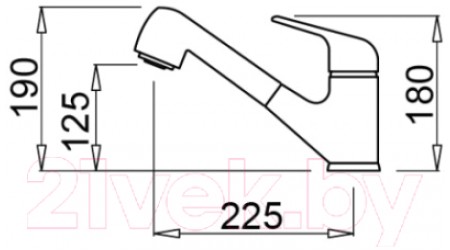 Смеситель Elleci Venere (G54 Nero Pietra) 