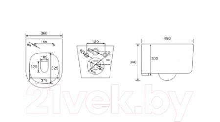 Унитаз подвесной с инсталляцией Berges Ventas Rimless / 043239 (с сиденьем)