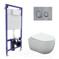 Унитаз подвесной с инсталляцией Berges Ventas Rimless / 043241 (с сиденьем)