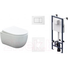 Унитаз подвесной с инсталляцией Berges Ventas Rimless / 082135 + AM.PM Pro C I012707.0201