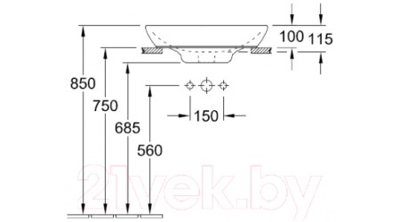 Умывальник Villeroy & Boch Venticello 4113-55-01