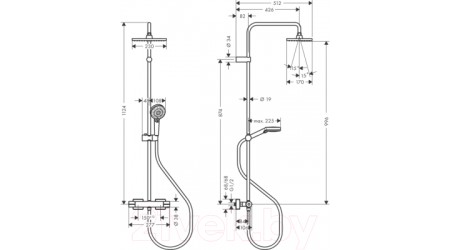 Душевая система Hansgrohe Vernis Shape 26286670