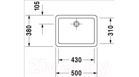 Умывальник Duravit Vero 50 (04555000001)