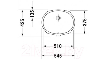 Умывальник Duravit Vero (0466510000)