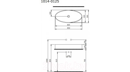 Умывальник Bocchi Vessel 85 / 1014-001-0125