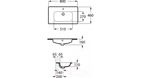 Умывальник Roca Victoria-N 80 / 732799C000