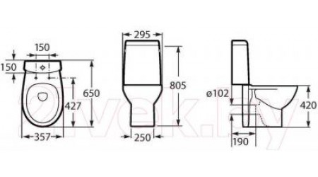 Сливной бачок Roca Victoria Nord 7341ND0000 (белый)