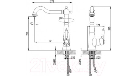 Смеситель LEMARK Villa LM4805B 