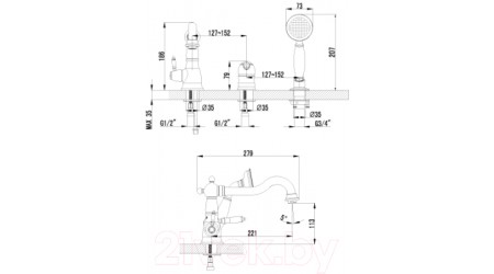 Смеситель LEMARK Villa LM4845B 