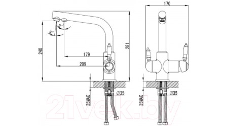Смеситель LEMARK Villa LM4861B 