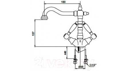 Смеситель Kaiser Vincent 31011-1Br 